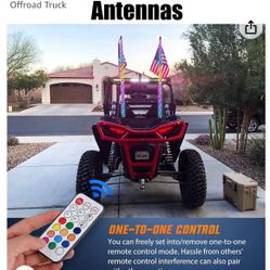 Pair Of Antenna RGB Colors With Remote Control 