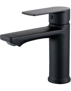 Black Bathroom Faucet, Lead-Free Single Hole Sink Faucet for Vanity $39