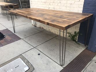 Dining room table made from antique wood