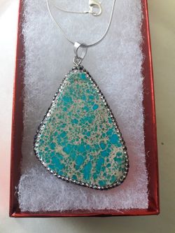 Turquoise Pandent on Sterling Silver chain