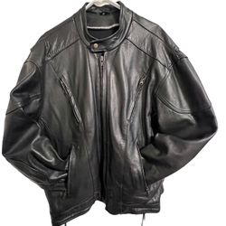 Leather Motorcycle Jacket, Vintage 1990’s XL