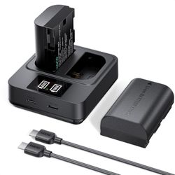 llano 2-Pack LP-E6P Batteries & 20W Fast Charger Set - forCanon EOS