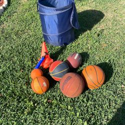 Zipper Bag Full Of Sports Balls. 