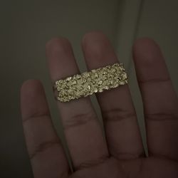 10k 2 Finger Nugget Ring 
