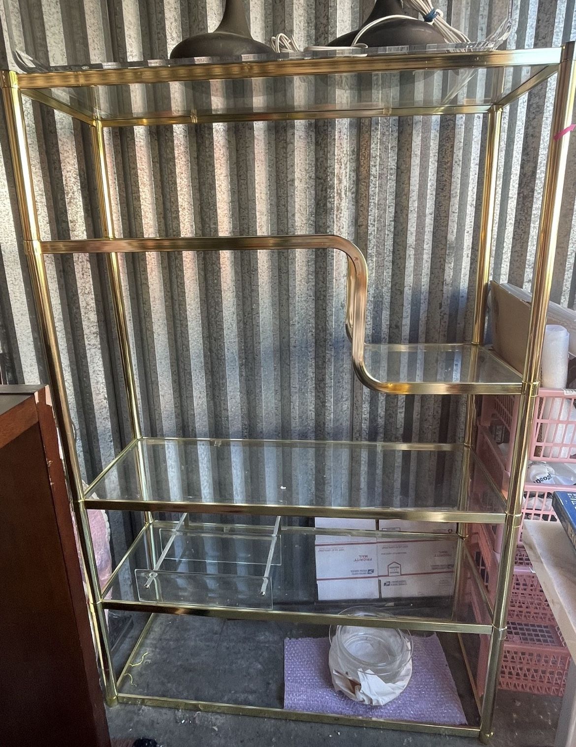 Vintage Gold Etagere