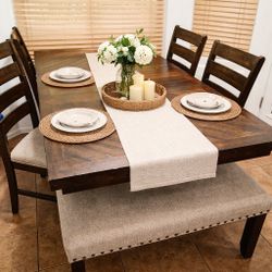 Dining Table With Bench