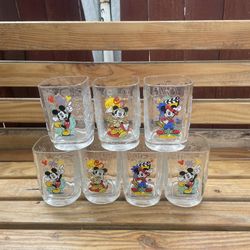 Vintage McDonald's Walt Disney World Millennium Celebration drinking glasses 