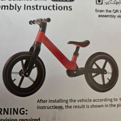 Ridego toddler balance bike red