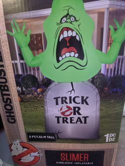 New In Box Ghost Busters Slimer Halloween Inflatable