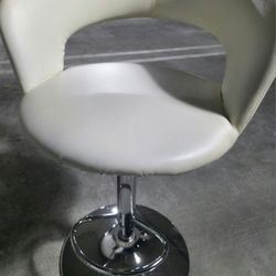 Swivel Chair Bar Stool White Set Of 2