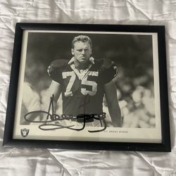 Howie Long 8x10 Black And White Los Angeles Raiders 