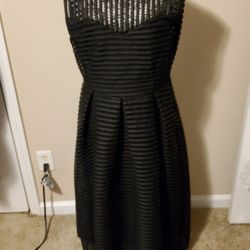 Ko Ko Ailis Black Skater Dress Size Large
