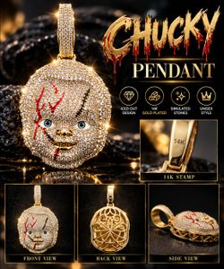 Chucky Pendant - Iced out 14k gold plated