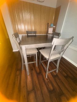 Bar height Dining table with 4 chairs
