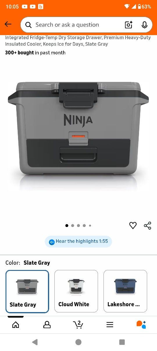 Brand New Ninja 50 QT Frost Vault Cooler