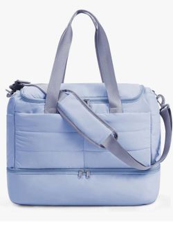 WANDF For Spirit Airlines Personal Item Bag 18x14x8, Lightweight Puffer Travel Duffle Bag for Women with Shoe Compartment & TSA Toiletry Bag Gym Hospi