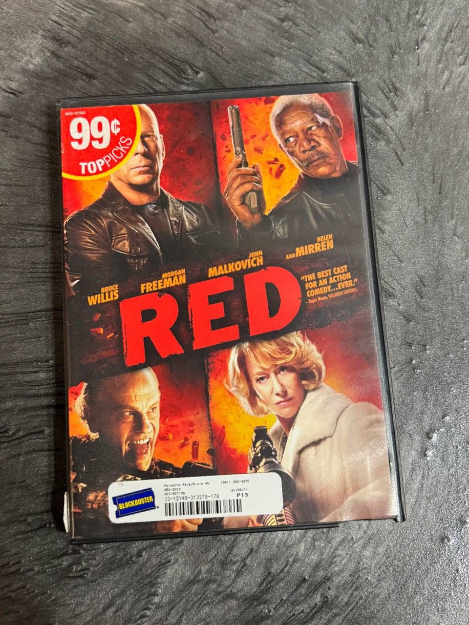 Red Buce Willis Morgan Freeman DVD 2010