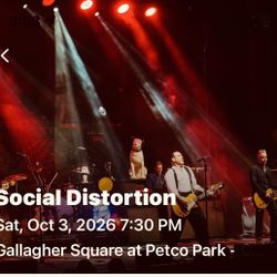 SOCIAL DISTORTION OCT 3rd PETCO PARK