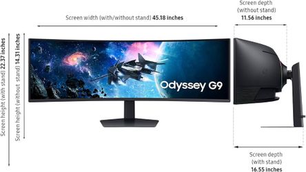 Samsung 49” Odyssey G9 Series DQHD 1000R Curved Gaming Monitor, 240H - Comes with original box