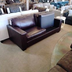 Genuine Top Grain Leather Sofa Sleeper