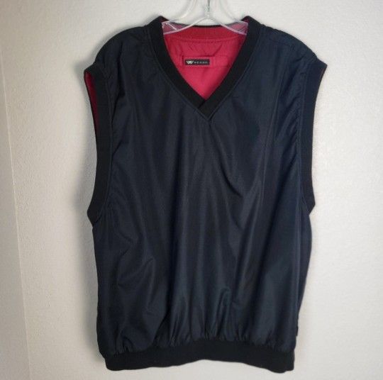 Wedge Reversible Black Red Golf Vest Men's Size Not Listed Possible L