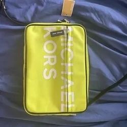 Brand New (Never Used) Authentic Bright lime green Michael Kors crossbody

