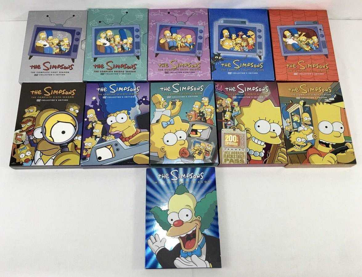 The Simpsons DVDs Seasons 1-10 Like New Condition!