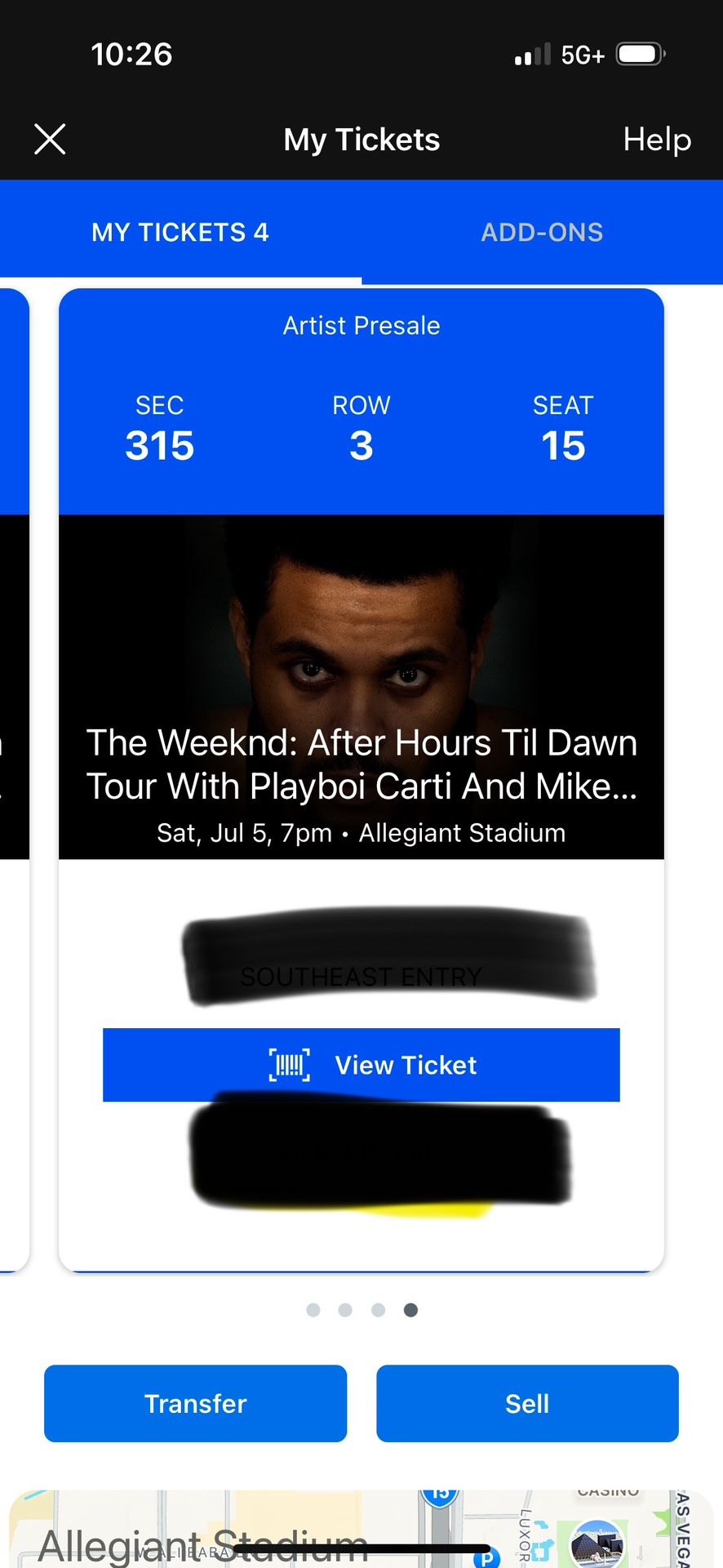 Vegas Show!! 2 “The Weeknd” Tour Tickets !!!