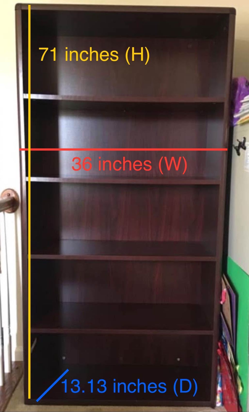 HON 5-shelf Bookcase