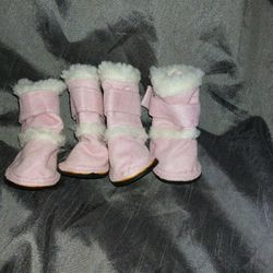 Small Pink Dog Boots Size 3 