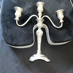 Silver Plates Candle Holder 