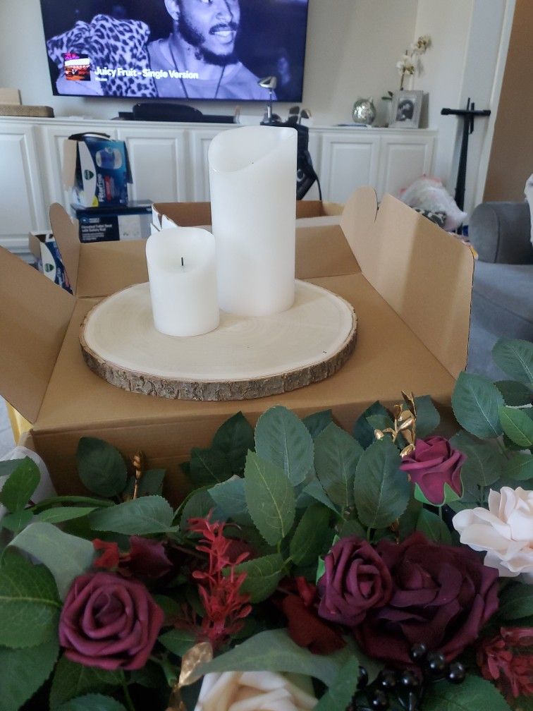Centerpieces - Flowers and Candles