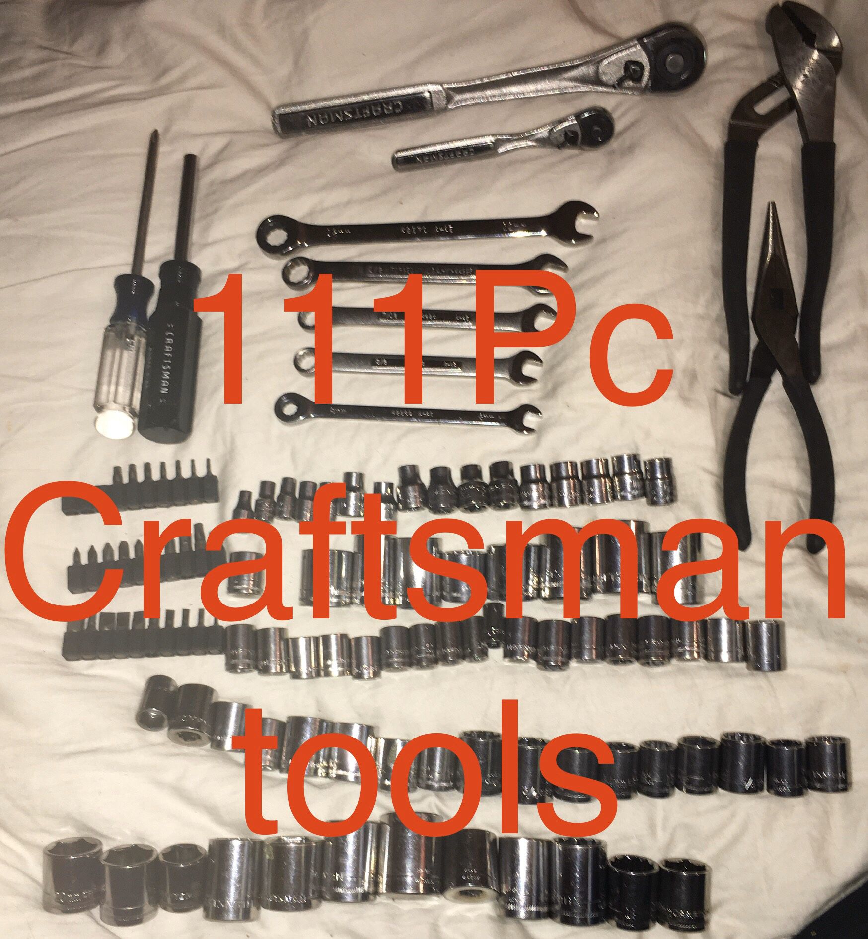 MAKE OFFER 111pc craftsman socket and wrench set MAKE OFFER