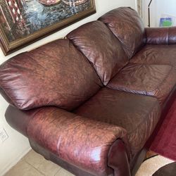 Leather Couch Lightly Used 