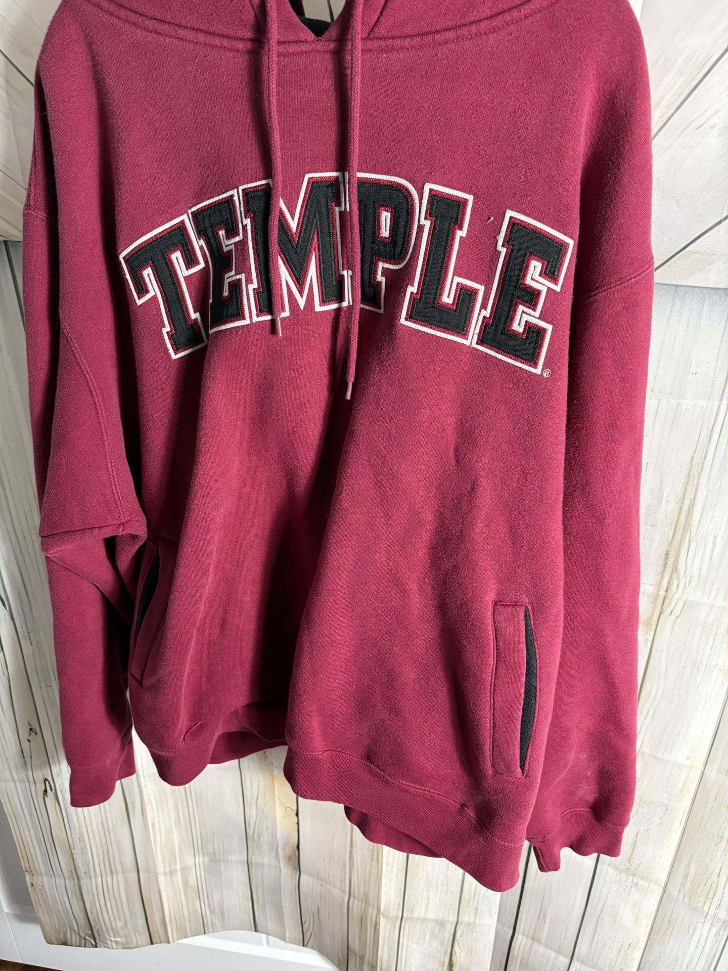 Temple University Men’s Hoodie Size 2XL Burgundy