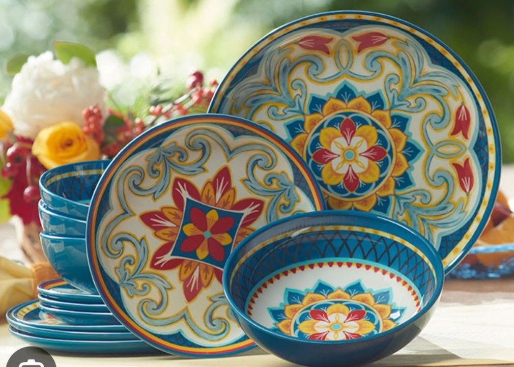 VAJILLA DE MELAMINA 12PCS