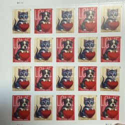 Stamps Forever 1st Class Valentine Cat And Dog