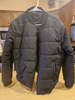  Kenneth Cole New York Black Bomber Jacket Size L