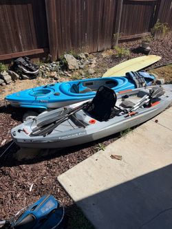 Lifetime Tamarack Pro Fishing Kayak + Pelican Kayak
