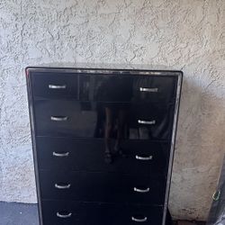 Rare 1934 Simmons black & Chrome metal dresser