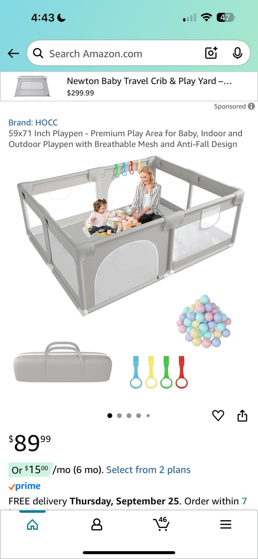 59x71 Inch Playpen - Premium Play Area for Baby, Indoor and Outdoor Playpen with Breathable Mesh and Anti-Fall Design
