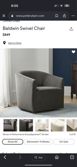 Pottery Barn Baldwin Swivel Chair