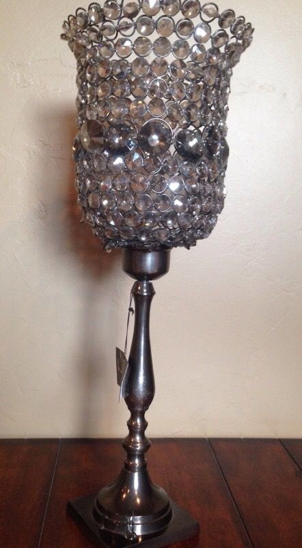 Nicole Miller Crystal Candle Tall Holder