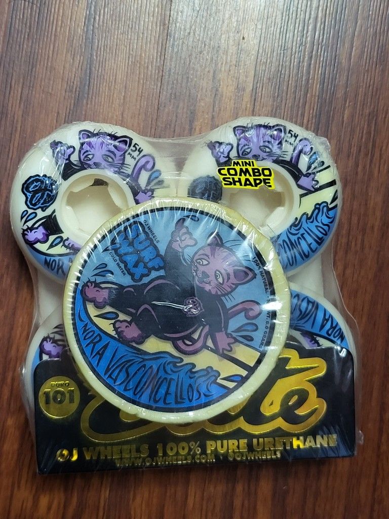 Nora OJ Skateboard Wheels With Surf Wax New