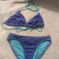Purple/Aqua Blue Bikini 