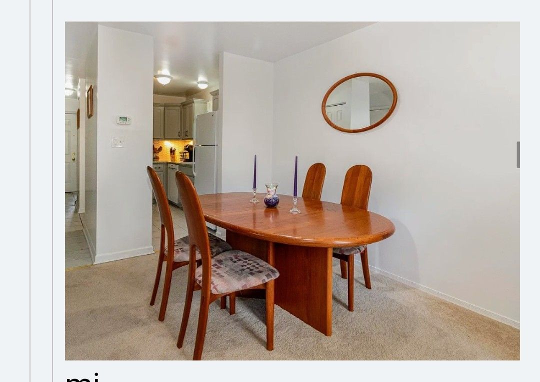 Danish Teak Dining Room Table