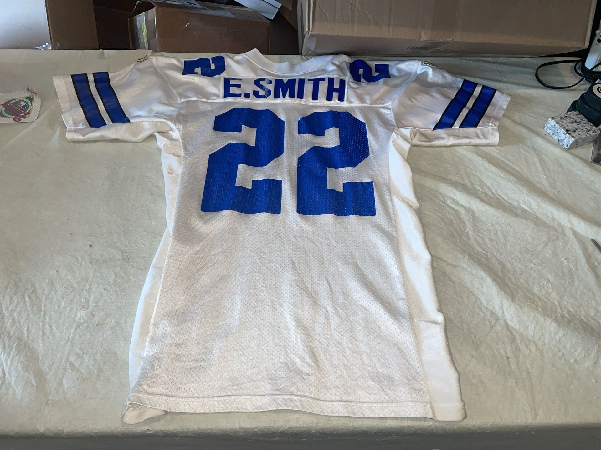 Authentic Emmitt Smith Wilson Dallas Cowboys Jersey Mens 46 White Clean USA 90s