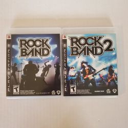 Lot of 2 PS3 Rock Band Games RockBand 1 And 2 CIB Available Today 