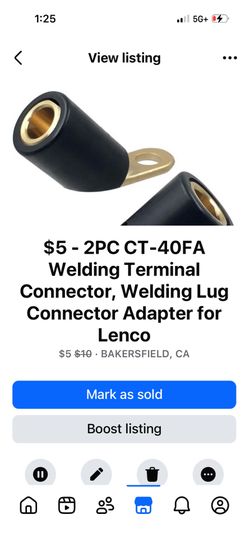 CT-40FA Welding Terminal Connector, Welding Lug Connectors Adapter