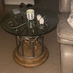 2 Carousel Glass top Coffee Tables